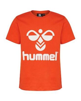 Hummel Tres T-shirts Orange-Hvid Børn