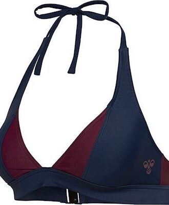 Hummel Akira Swim Halterneck Bikini top Blå-Rød Dame