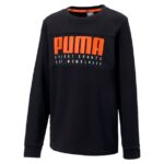 Puma Alpha Crew Trøje Sort Børn