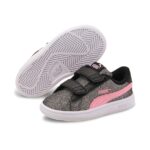 Puma Smash v2Glitz Glam V Børnesko Glimmer-Lyserød Pige