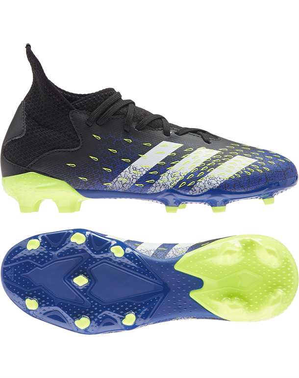 Adidas Predator Freak .3 FG Fodboldstøvler Blå-Sort-Gul Børn 1