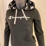Champion Hooded Sweatshirt Sort Dame