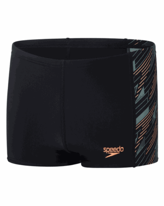 Speedo Hyperboom Badebukser Sort/Grå/Orange Drenge