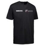 ID 0500 Sort Voksen T-shirt med NFH Tryk og navn