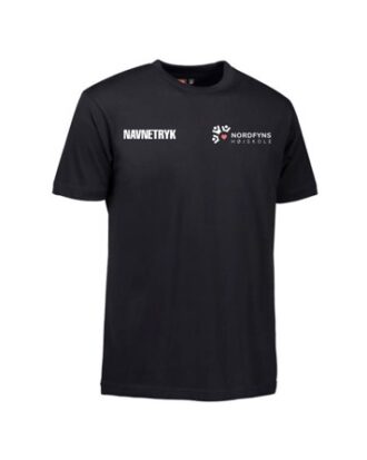 ID 0510 Sort Voksen T-shirt med NFH Tryk