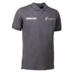 ID 0525 Mørkegrå Voksen Polo T-shirt med NFH Tryk og Navn