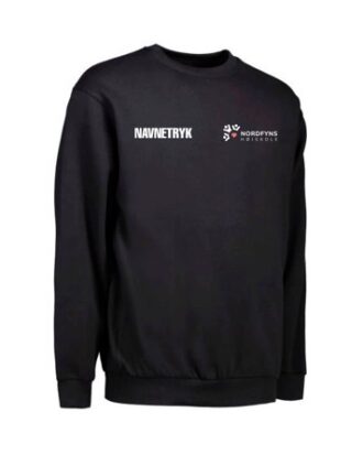 ID 0600 Sort Voksen Trøje med NFH Tryk og navn