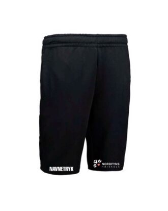 ID 0608 Sort Voksen Jogging Shorts med NFH Tryk og navn