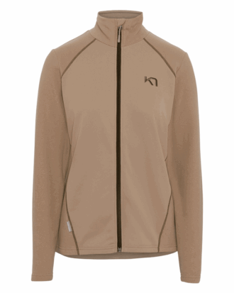 KARI TRAA F/Z Fleece Fleecetrøje Midstone Sand Grey Dame