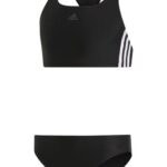 Adidas FIT 2PC 3S Badedragt Sort Pige