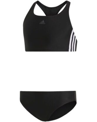 Adidas FIT 2PC 3S Badedragt Sort Pige