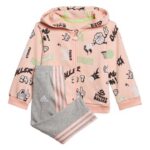 Adidas I Grapic FZ HD French Terry Babyjogger Lyserød/Grå Børn