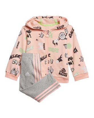 Adidas I Grapic FZ HD French Terry Babyjogger Lyserød/Grå Børn