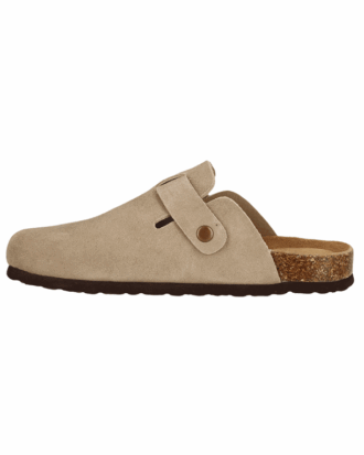Cruz Corwin Leather Cork Clog Sandal Timber Wolf Dame