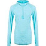 Endurance Vicki W Melange Seamless Hoody Trøje Turkisblå Dame