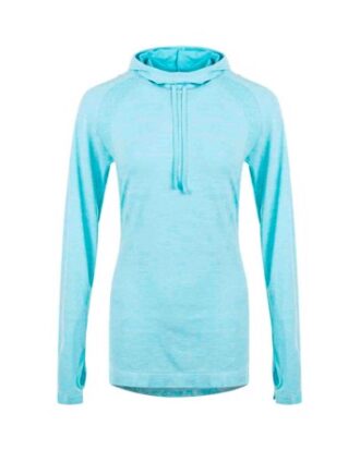 Endurance Vicki W Melange Seamless Hoody Trøje Turkisblå Dame