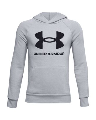 Under Armour Rival Hætte Trøje Grå Børn