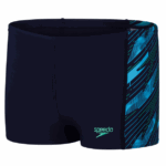 Speedo HyperBoom Panel Aquashort Badebuks Navy-Green Drenge