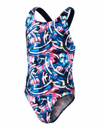 Speedo Digital Allover Leaderback Badedragt Multifarvet Pige