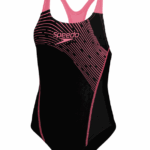 Speedo Girls Medley Logo  Badedragt Sort/Pink Pige