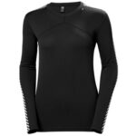 Helly Hansen W HH Lifa Crew Skiundertøj Sort Dame