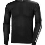 Helly Hansen Lifa Stripe Crew Rayé Skiundertrøje Sort Herre