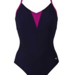 Arena Badedragt W Liz Embrace Back Navy-Lilla Dame