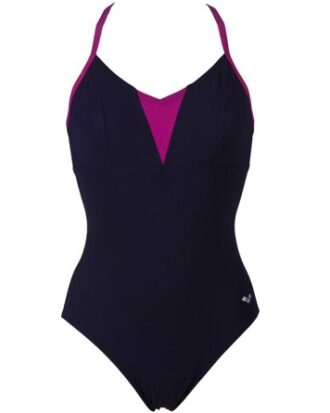 Arena Badedragt W Liz Embrace Back Navy-Lilla Dame
