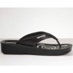Aerosoft LA 0825 Sandaler Sort glimmer Dame