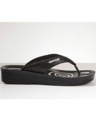 Aerosoft LA 0825 Sandaler Sort glimmer Dame