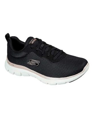 Skechers Flex Appeal 4.0 - Brilliant View - Model 149303 Fritidssko Sort-Rosa Guld Dame