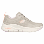 Skechers Arch Fit Comfy Wave Fritidssko Beige-Lyserød  Dame