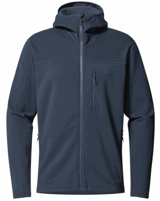 Haglöfs Rosson Mid Hoodie Fleecetrøje Tarn Blue Herre