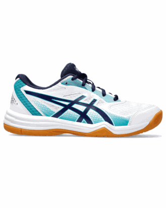 Asics Upcourt 5 Indendørssko Hvid-Navy-Turkis Børn