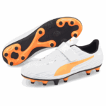 Puma Rapido III Fodboldstøvler Hvid-Orange Børn