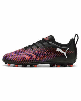 Puma Future 8 Play MG Jr.  Fodboldstøvler Black/White/Glowing Red Børn