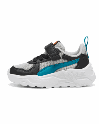 Puma Trinity Lite AC+Inf Sko Gray/Tropical Blue/Black Børn