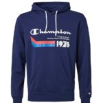 Champion Hooded Sweatshirt Navy Herre