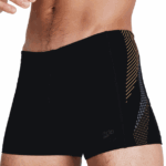 Speedo Tech Panel Badebukser Sort-Orange Herre