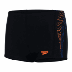 Speedo Allover Panel Badebukser Sort-Orange-Blå Børn