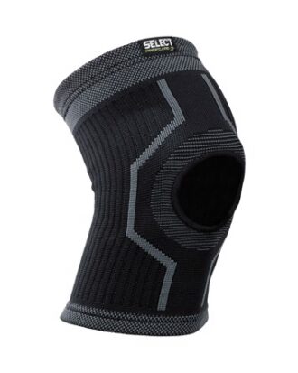Select Elastic Knee Support with Hole Knæbind Sort-Grå Unisex