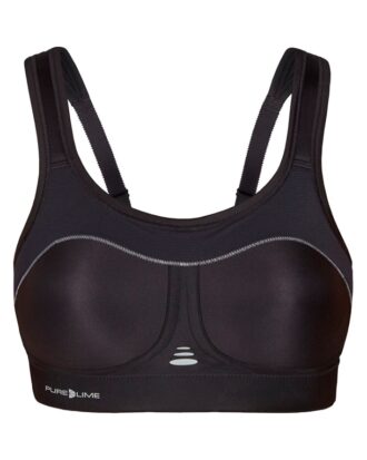 Purelime Compression Bra - High Impact Sports bh Sort Dame