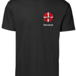 CBA T-SHIRT MED LOGO OG NAVENTRYK VOKSEN